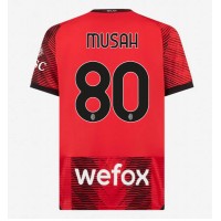 AC Milan Yunus Musah #80 Hjemmedrakt 2023-24 Kortermet